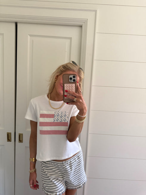 Coastal Cutie Striped Shorts // H. Grey *PREORDER*
